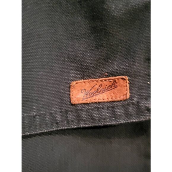 Vintage 90s Woolrich Coat Women's Large Green Canvas Barn Chore Blanket Lined - Picture 6 of 6